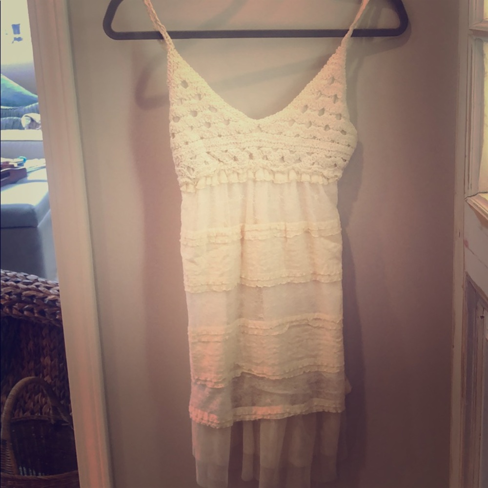 Cream Lacey tank